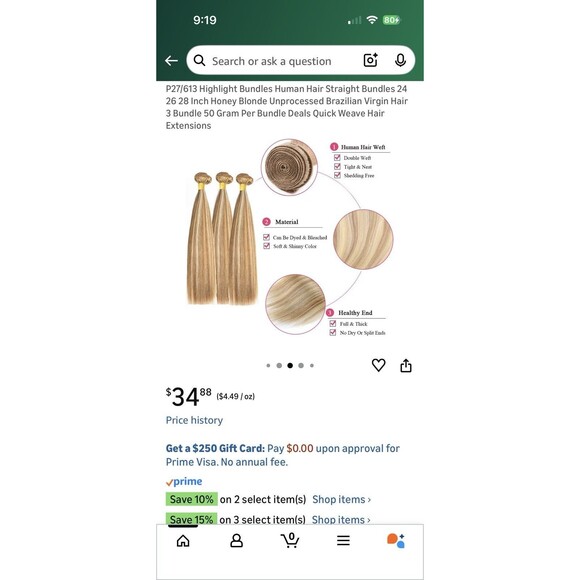 Highlight Bundles Hair Straight Bundles 24 26 28 Inch - Picture 3 of 3